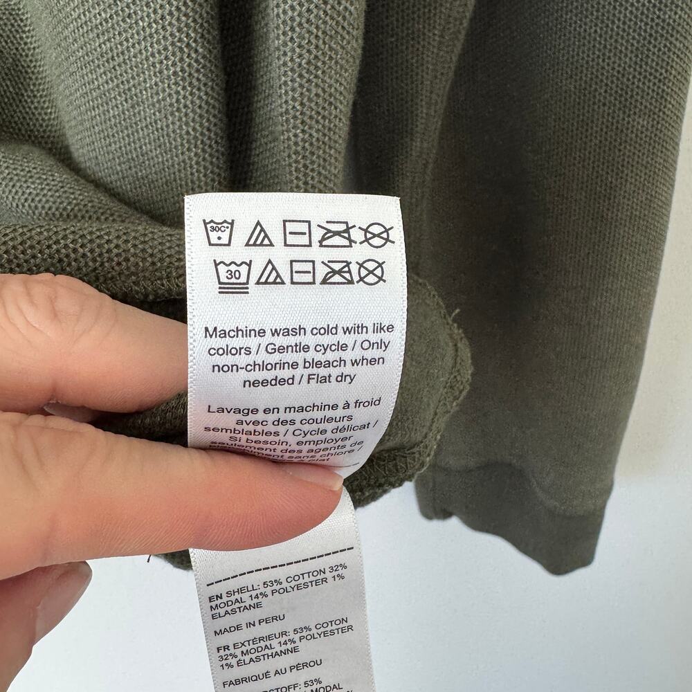 UNTUCKit Schrock Textured Long Sleeve Henley Medium Army Green - Picture 5 of 8